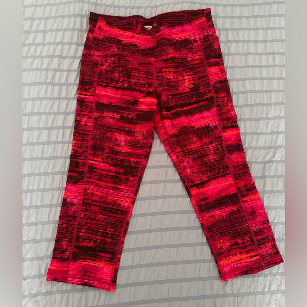 Old Navy Red and Pink Leggings, perfect condition – worn just one time.